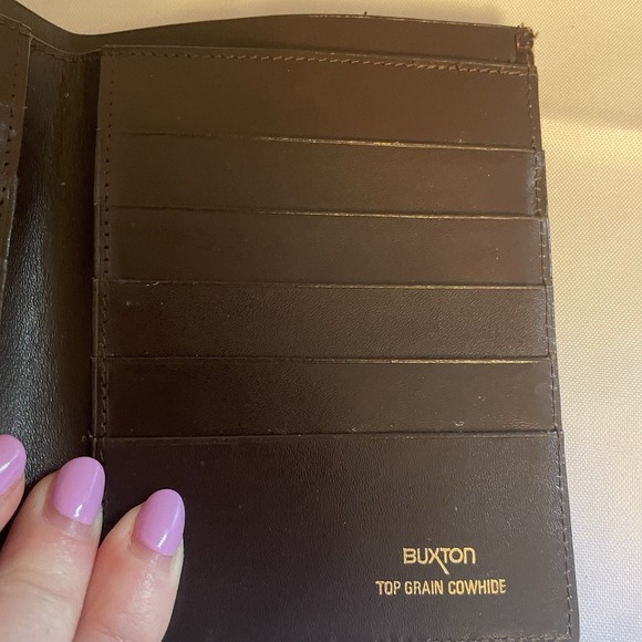 Vintage Lord Buxton Saddle Cowhide Bifold Leather Unisex Card Case Wallet USA - Picture 5 of 15